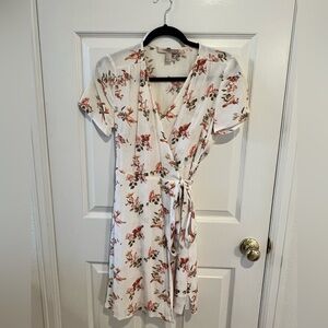 Forever 21 White Floral Midi Dress